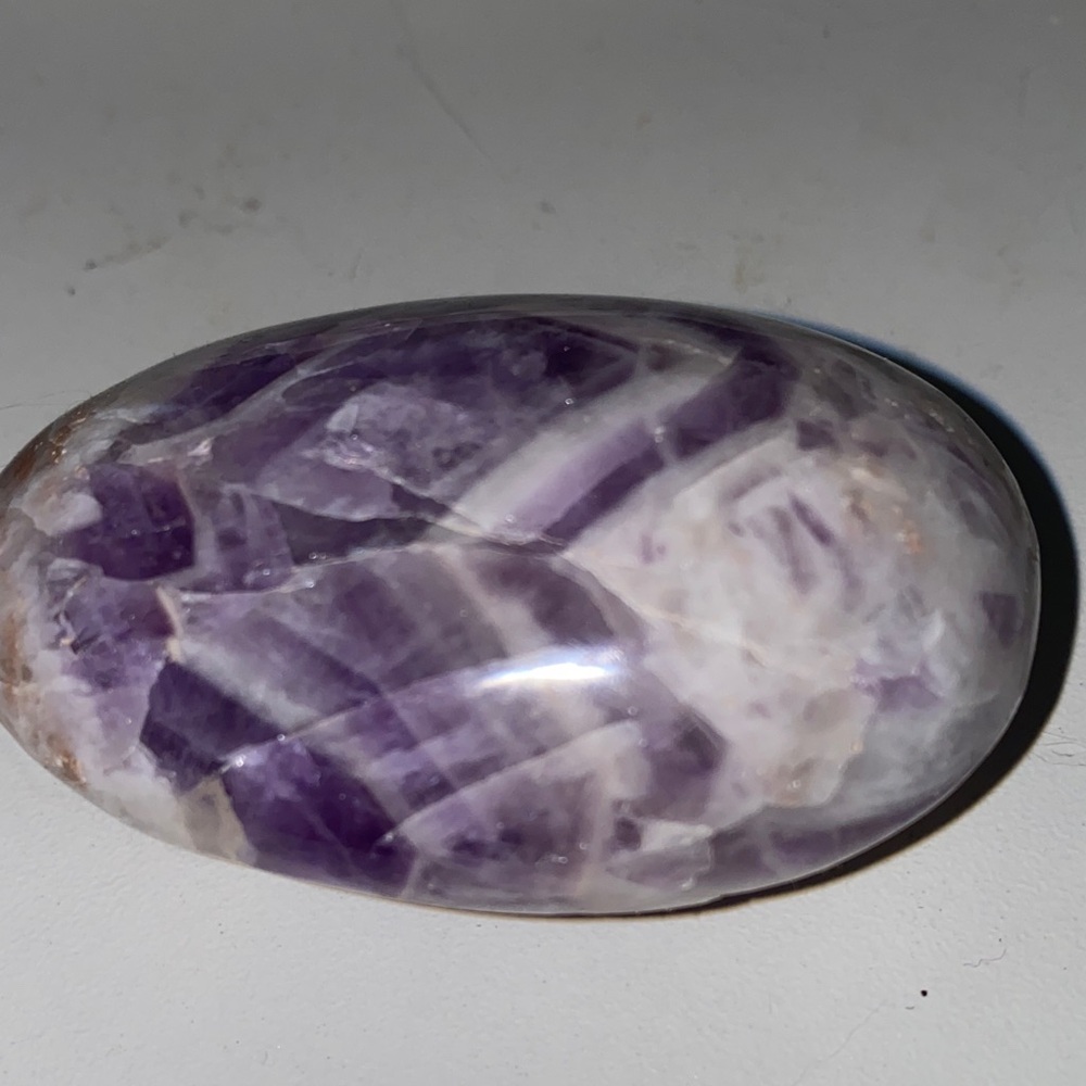 Purple and White Polished Stone